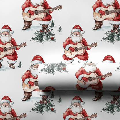 Strumming with St.Nick - Wrapping Paper - Aspen & Arlo