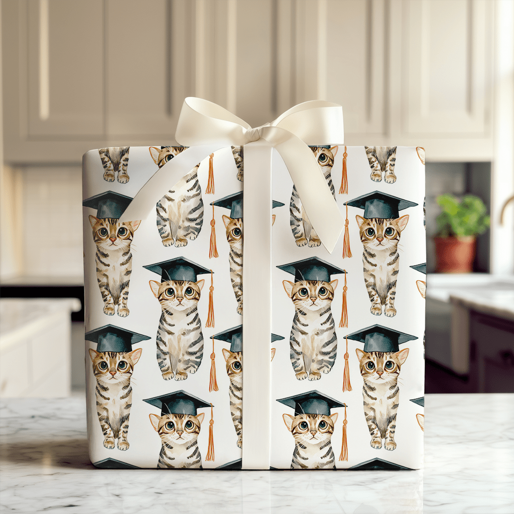 Cattin Off to College - Wrapping Paper - Aspen & Arlo