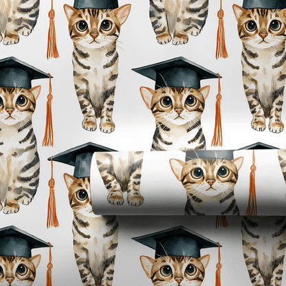 Cattin Off to College - Wrapping Paper - Aspen & Arlo