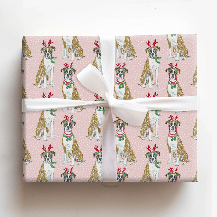 Boxer Reindeer Games - Wrapping Paper - Aspen & Arlo