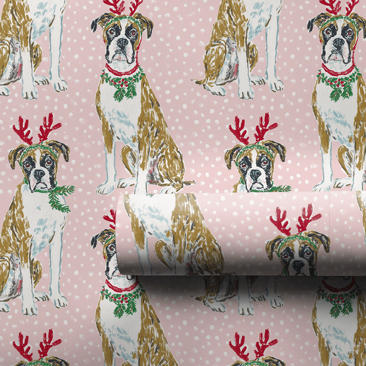 Boxer Reindeer Games - Wrapping Paper - Aspen & Arlo