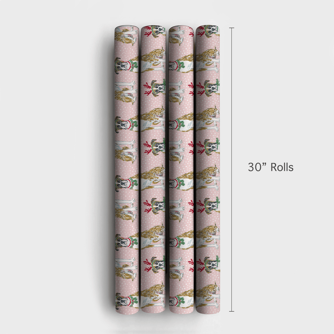 Boxer Reindeer Games - Wrapping Paper - Aspen & Arlo