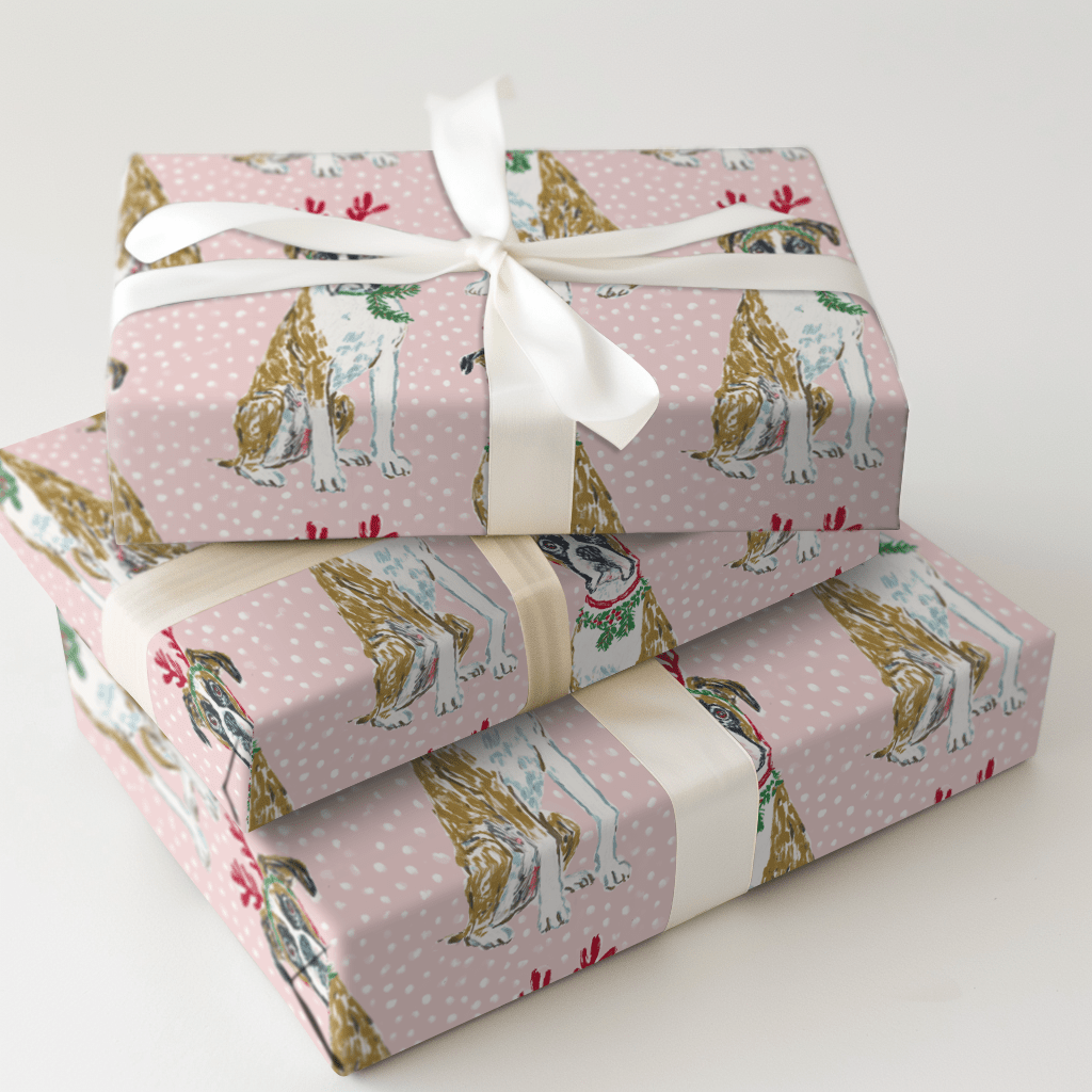 Boxer Reindeer Games - Wrapping Paper - Aspen & Arlo