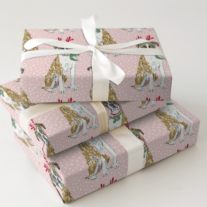 Boxer Reindeer Games - Wrapping Paper - Aspen & Arlo