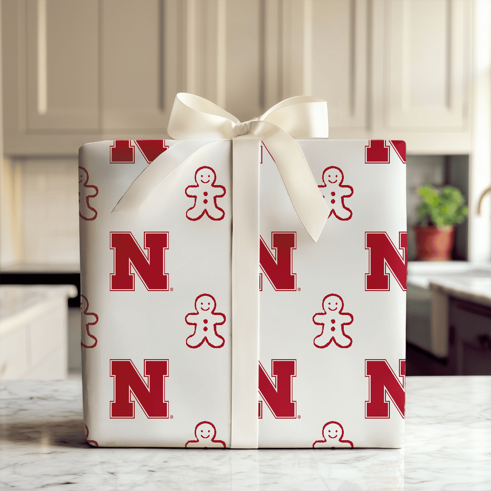 Nebraska Gingerbread - Wrapping Paper - Aspen & Arlo