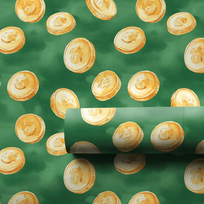 Gold in the Green - Wrapping Paper - Aspen & Arlo