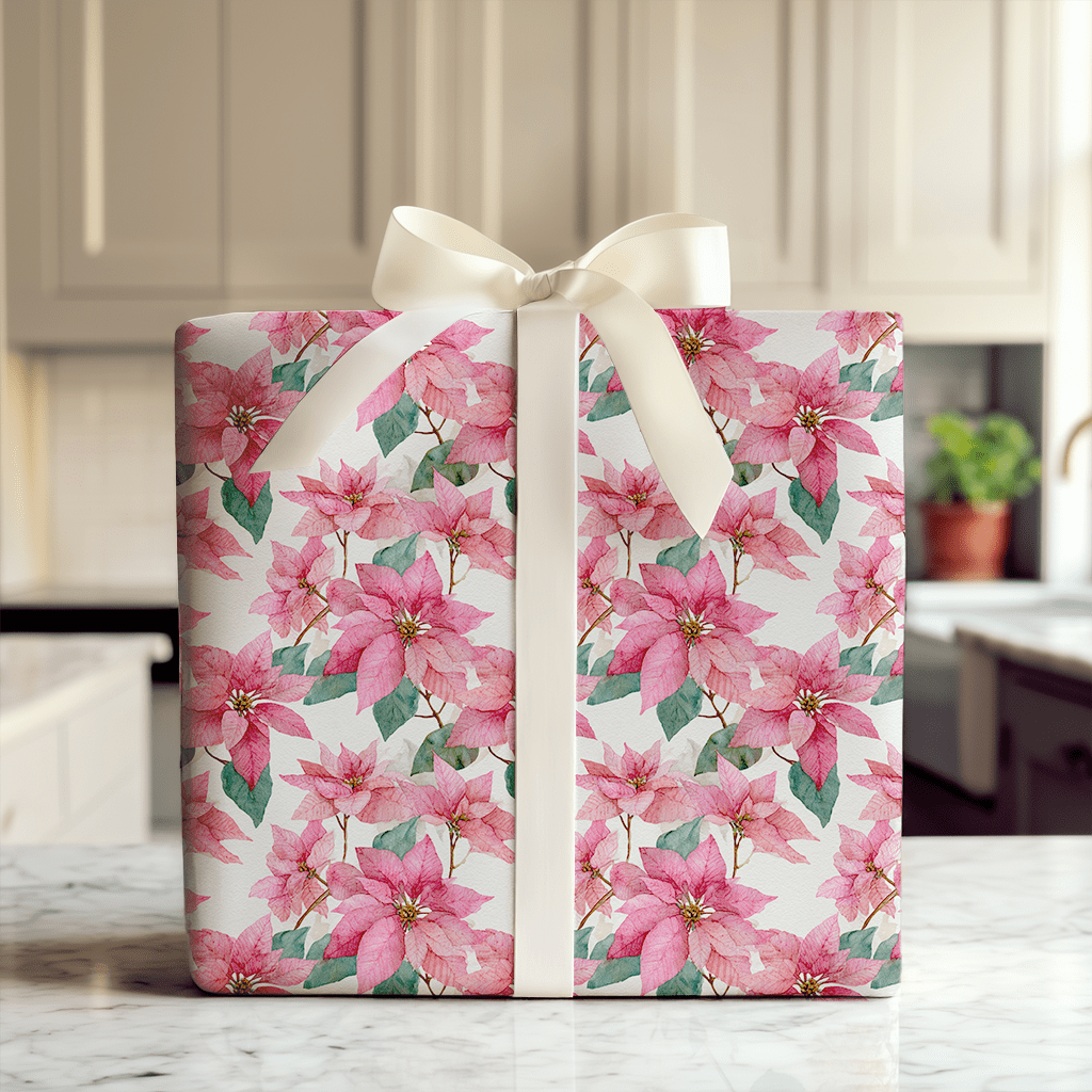 Poinsettia Bloom - Wrapping Paper - Aspen & Arlo