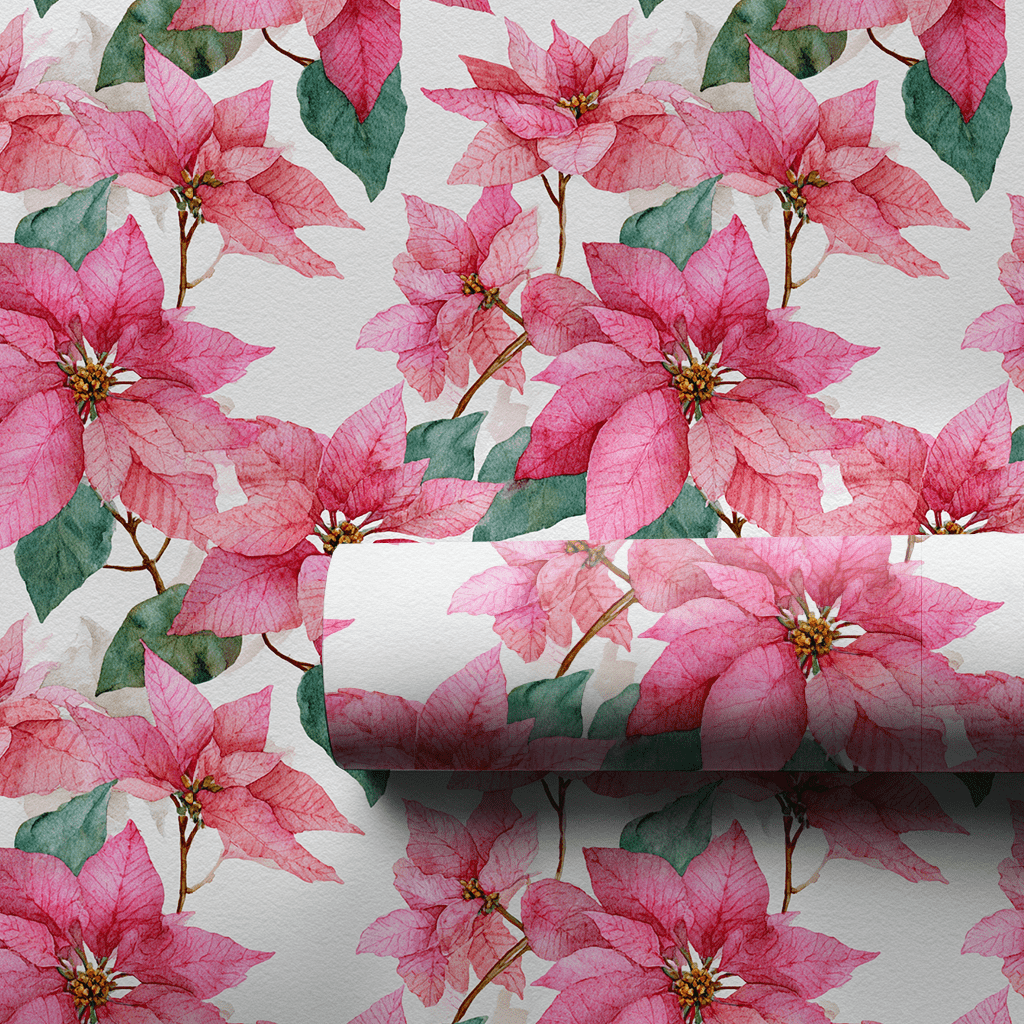 Poinsettia Bloom - Wrapping Paper - Aspen & Arlo