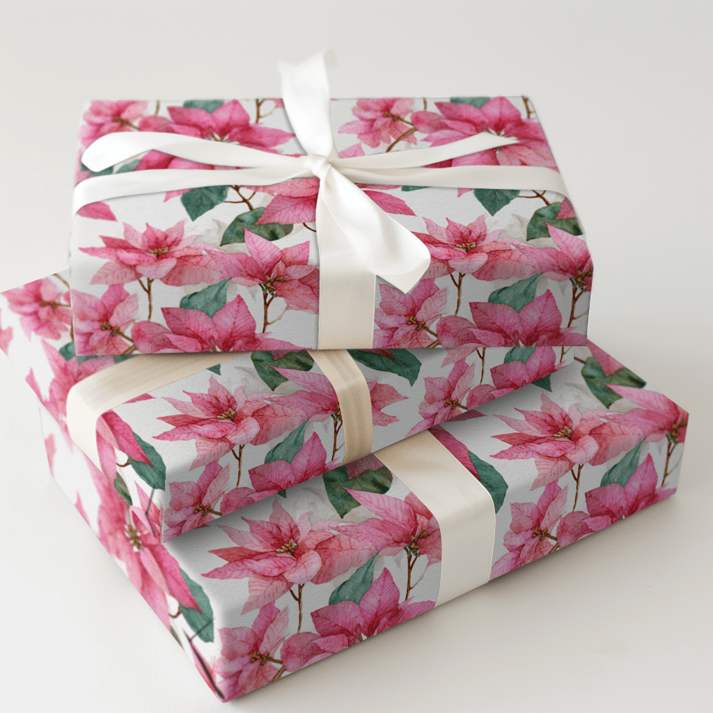 Poinsettia Bloom - Wrapping Paper - Aspen & Arlo