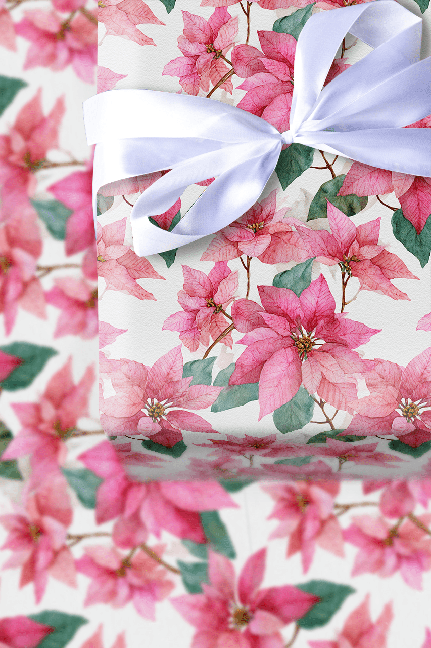 Poinsettia Bloom - Wrapping Paper - Aspen & Arlo