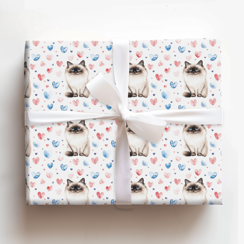 Birman Valentine - Wrapping Paper - Aspen & Arlo