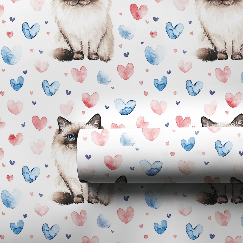 Birman Valentine - Wrapping Paper - Aspen & Arlo