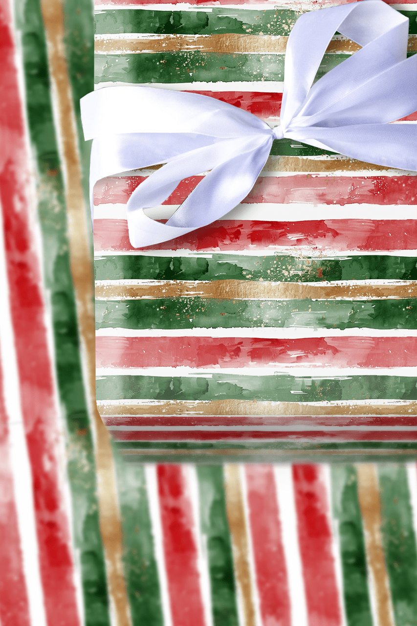 Holiday Stripes - Wrapping Paper - Aspen & Arlo
