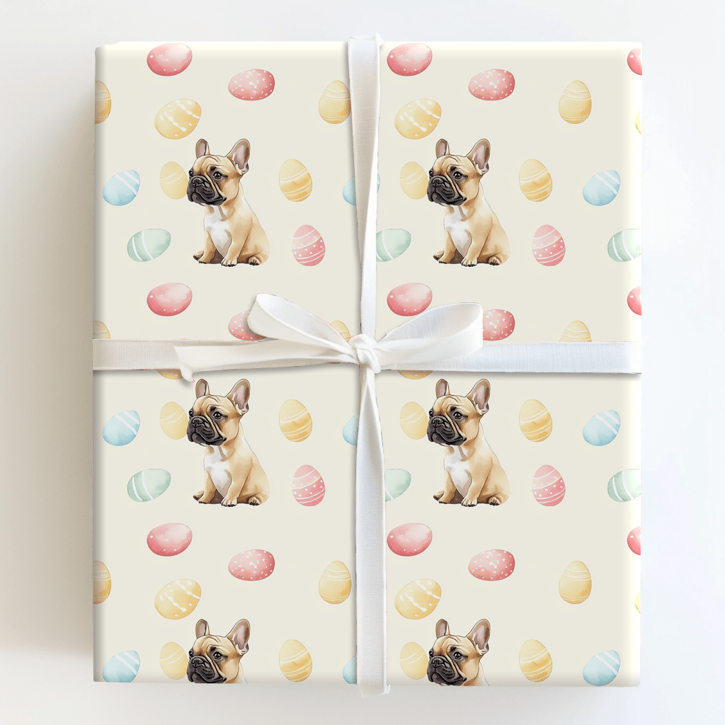 Easter Eggs with the Tan Frenchie - Wrapping Paper - Aspen & Arlo