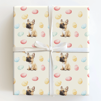 Easter Eggs with the Tan Frenchie - Wrapping Paper - Aspen & Arlo