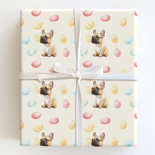 Easter Eggs with the Tan Frenchie - Wrapping Paper - Aspen & Arlo