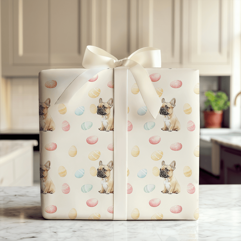 Easter Eggs with the Tan Frenchie - Wrapping Paper - Aspen & Arlo