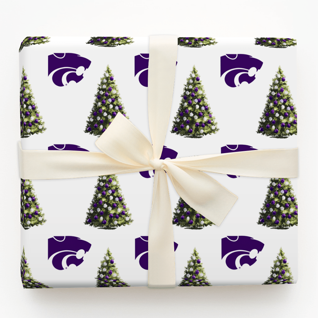 K - State Kringle Tree - Wrapping Paper - Aspen & Arlo