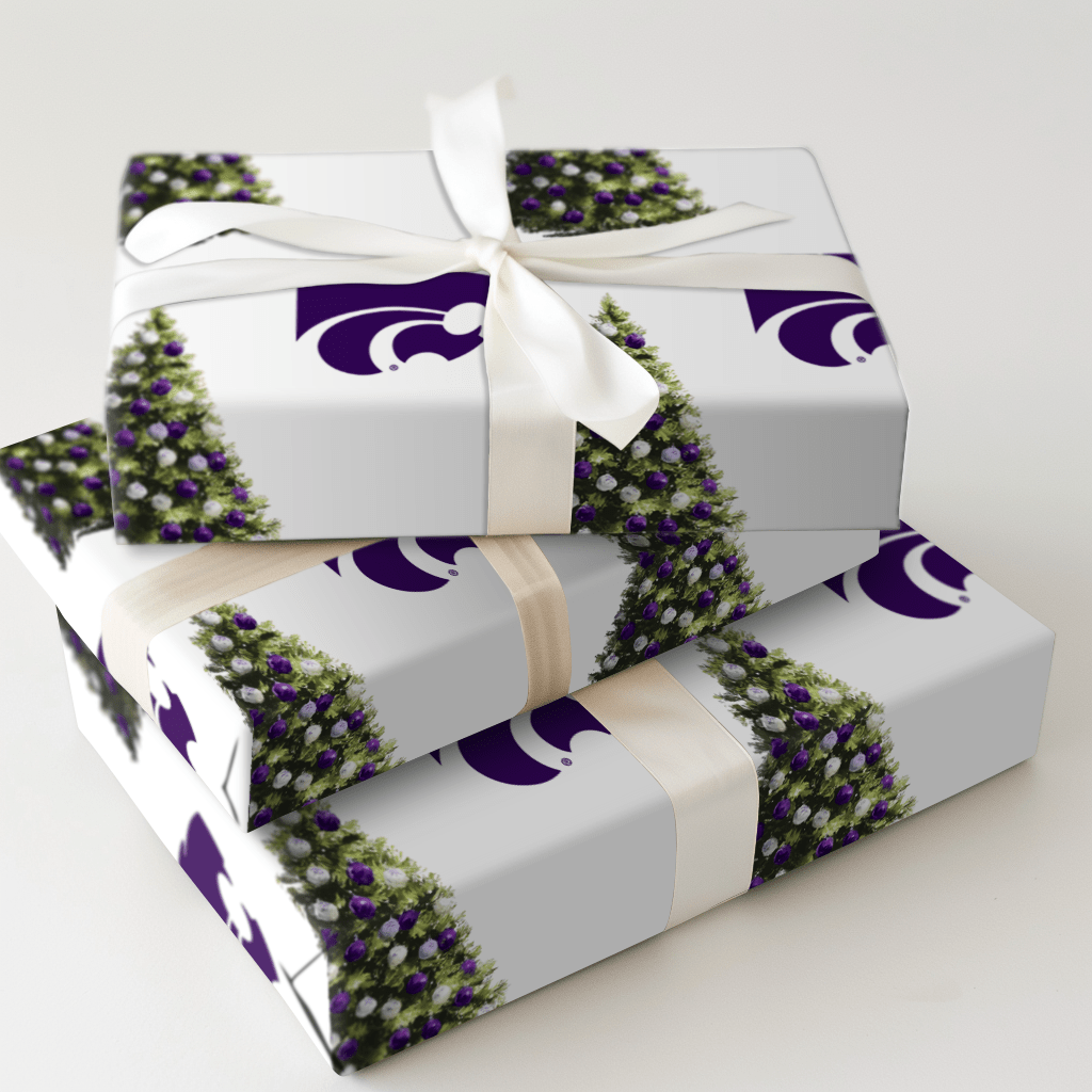 K - State Kringle Tree - Wrapping Paper - Aspen & Arlo