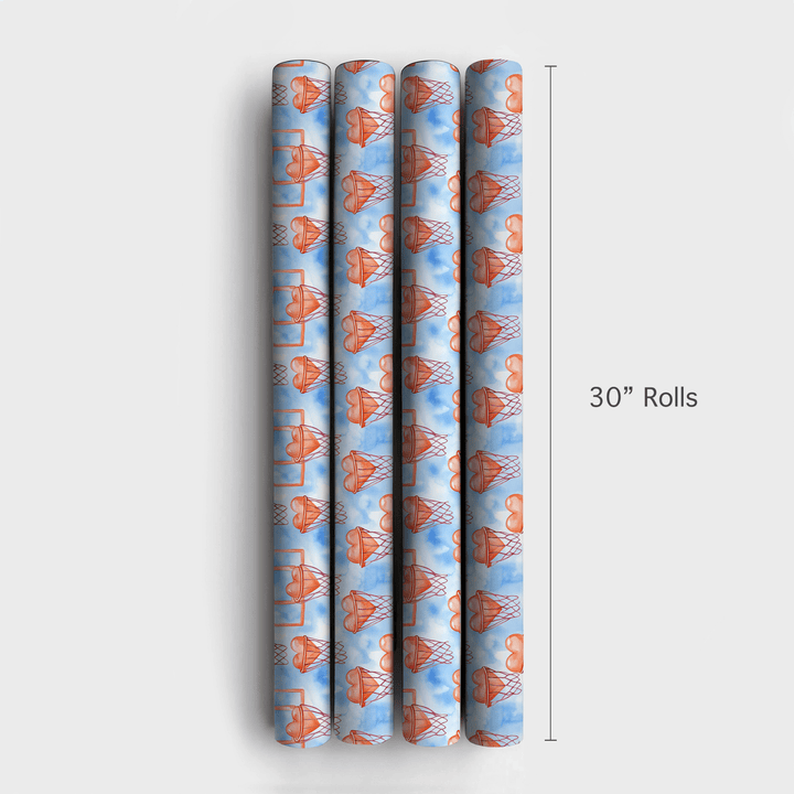 My Basketball Valentine - Wrapping Paper - Aspen & Arlo