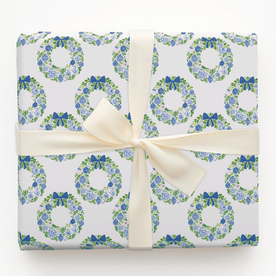 Chinoiser-Wreaths - Wrapping Paper - Aspen & Arlo