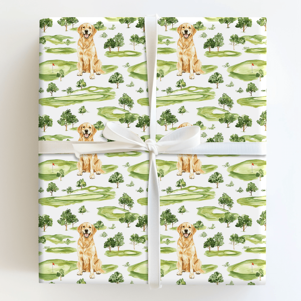 Barking Up the Back Nine - Wrapping Paper - Aspen & Arlo