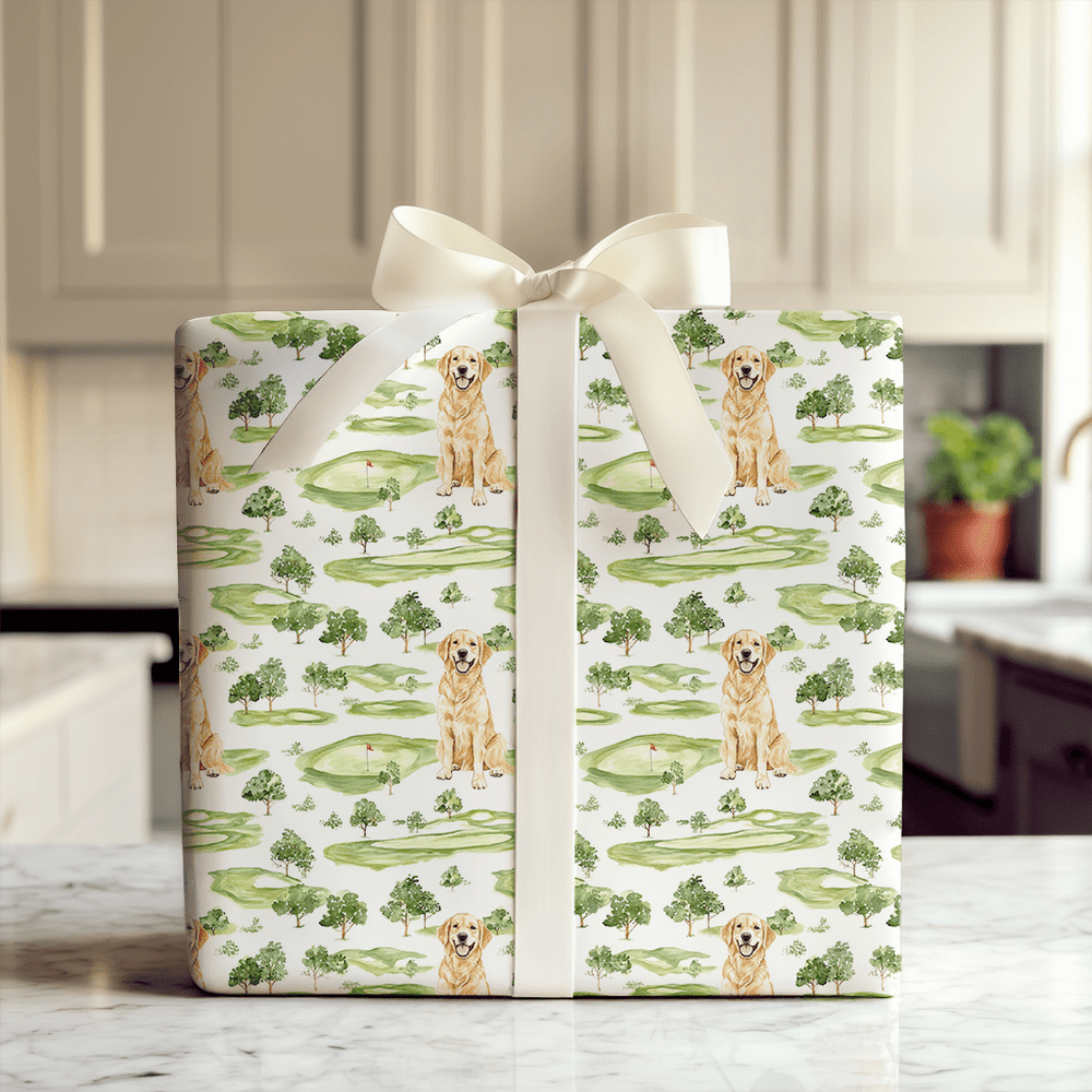 Barking Up the Back Nine - Wrapping Paper - Aspen & Arlo