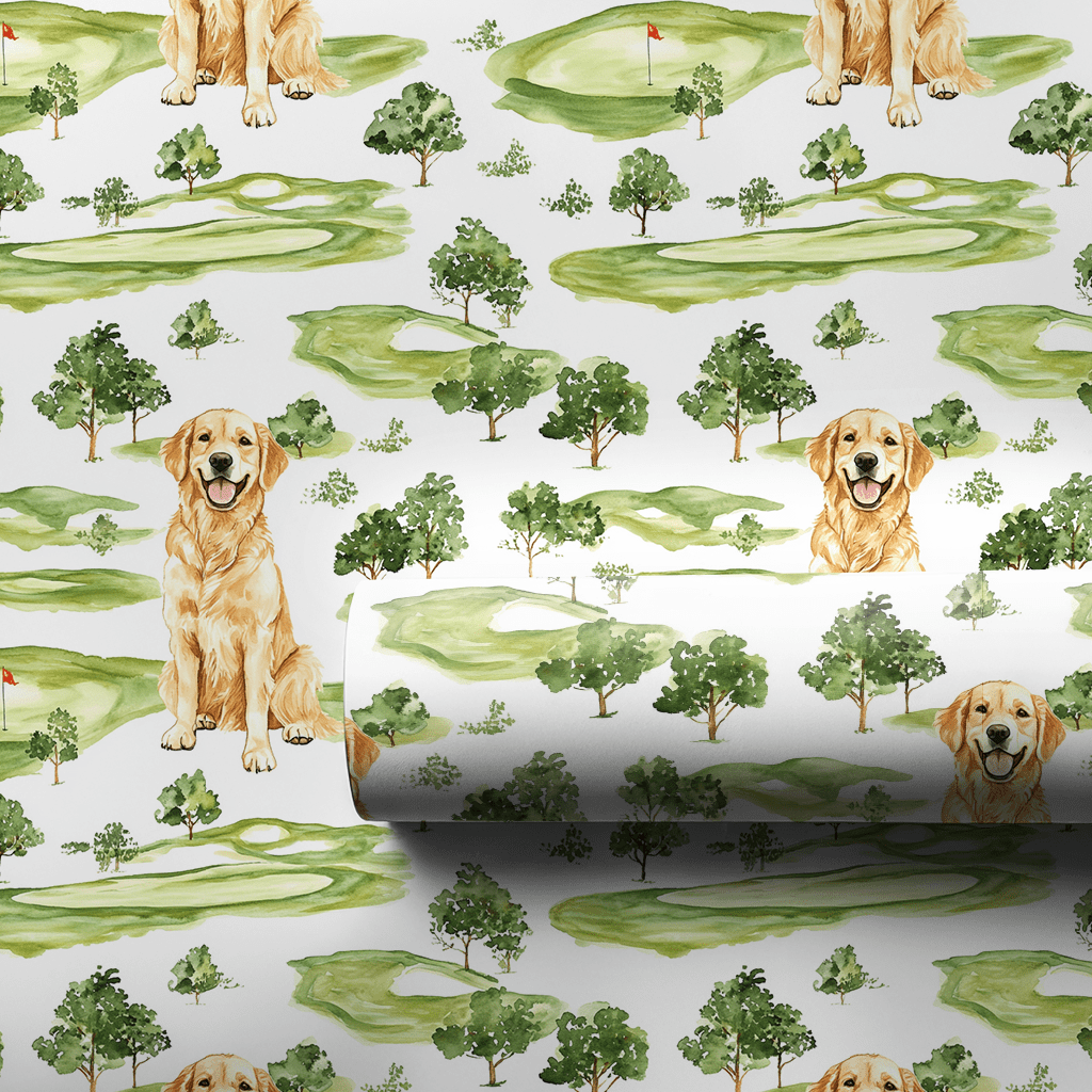 Barking Up the Back Nine - Wrapping Paper - Aspen & Arlo