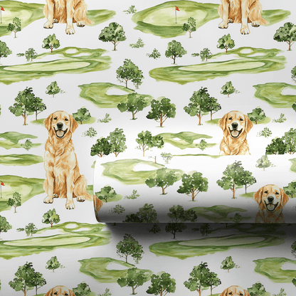 Barking Up the Back Nine - Wrapping Paper - Aspen & Arlo