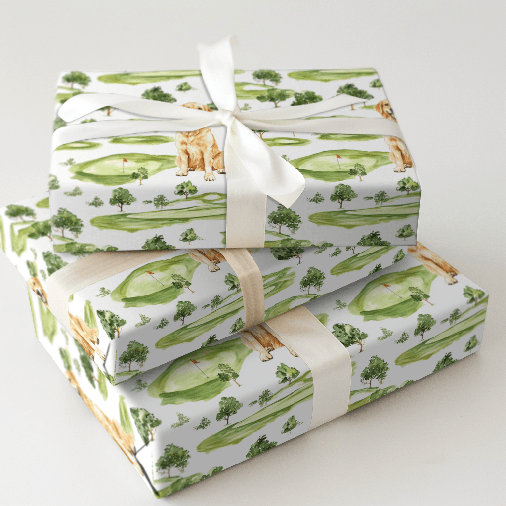 Barking Up the Back Nine - Wrapping Paper - Aspen & Arlo
