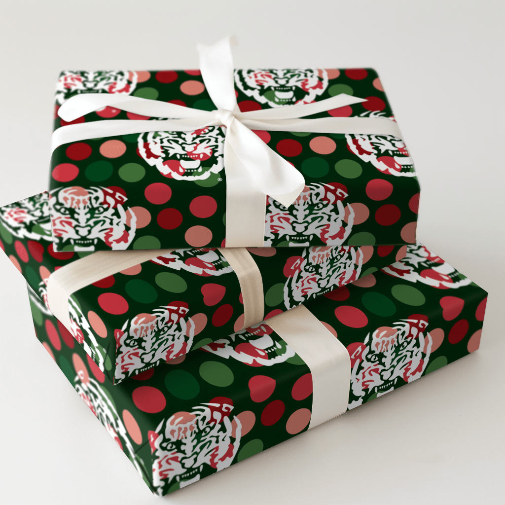LSU Christmas Dots - Wrapping Paper - Aspen & Arlo