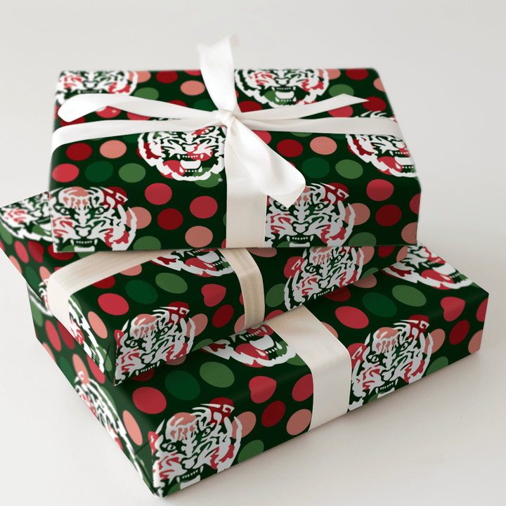 LSU Christmas Dots - Wrapping Paper - Aspen & Arlo