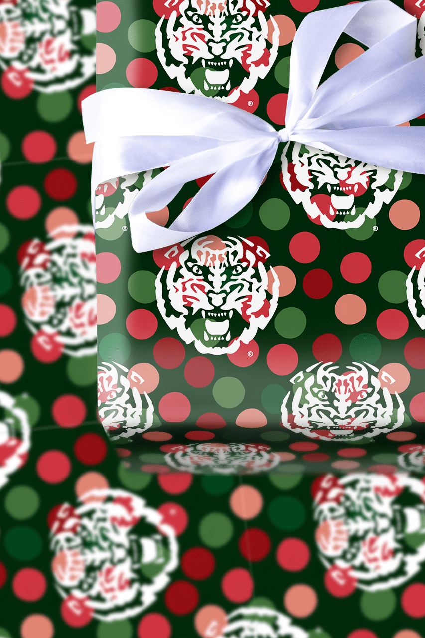 LSU Christmas Dots - Wrapping Paper - Aspen & Arlo