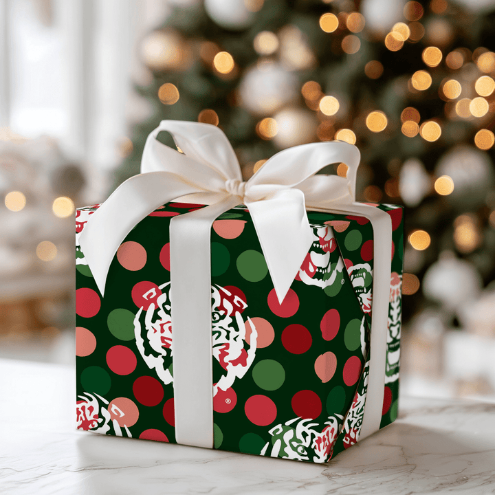 LSU Christmas Dots - Wrapping Paper - Aspen & Arlo