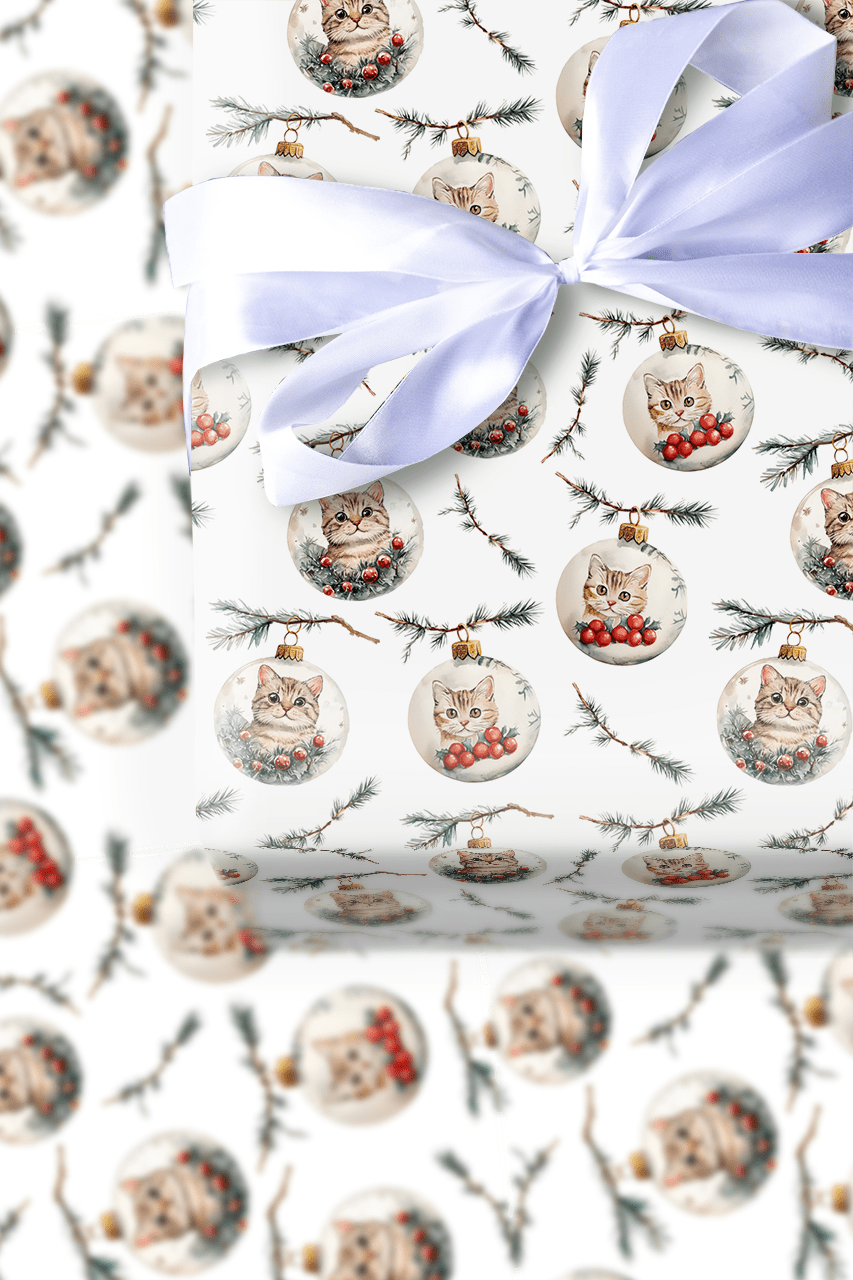 Ornamental Meow - Wrapping Paper - Aspen & Arlo