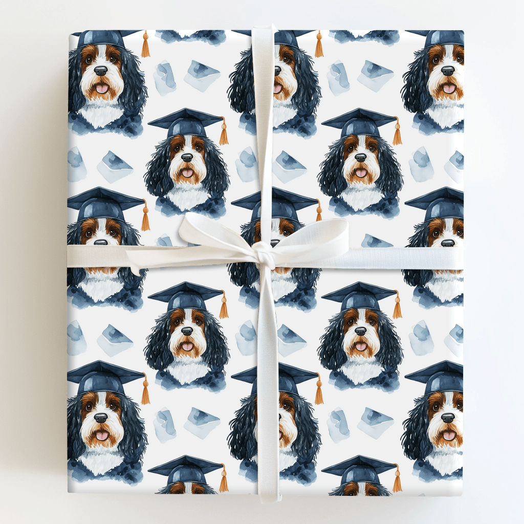 Bernedoodle Graduate - Wrapping Paper - Aspen & Arlo