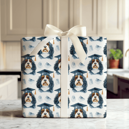 Bernedoodle Graduate - Wrapping Paper - Aspen & Arlo