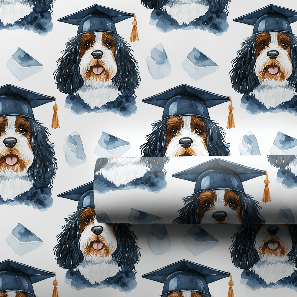 Bernedoodle Graduate - Wrapping Paper - Aspen & Arlo