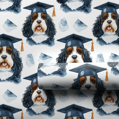 Bernedoodle Graduate - Wrapping Paper - Aspen & Arlo