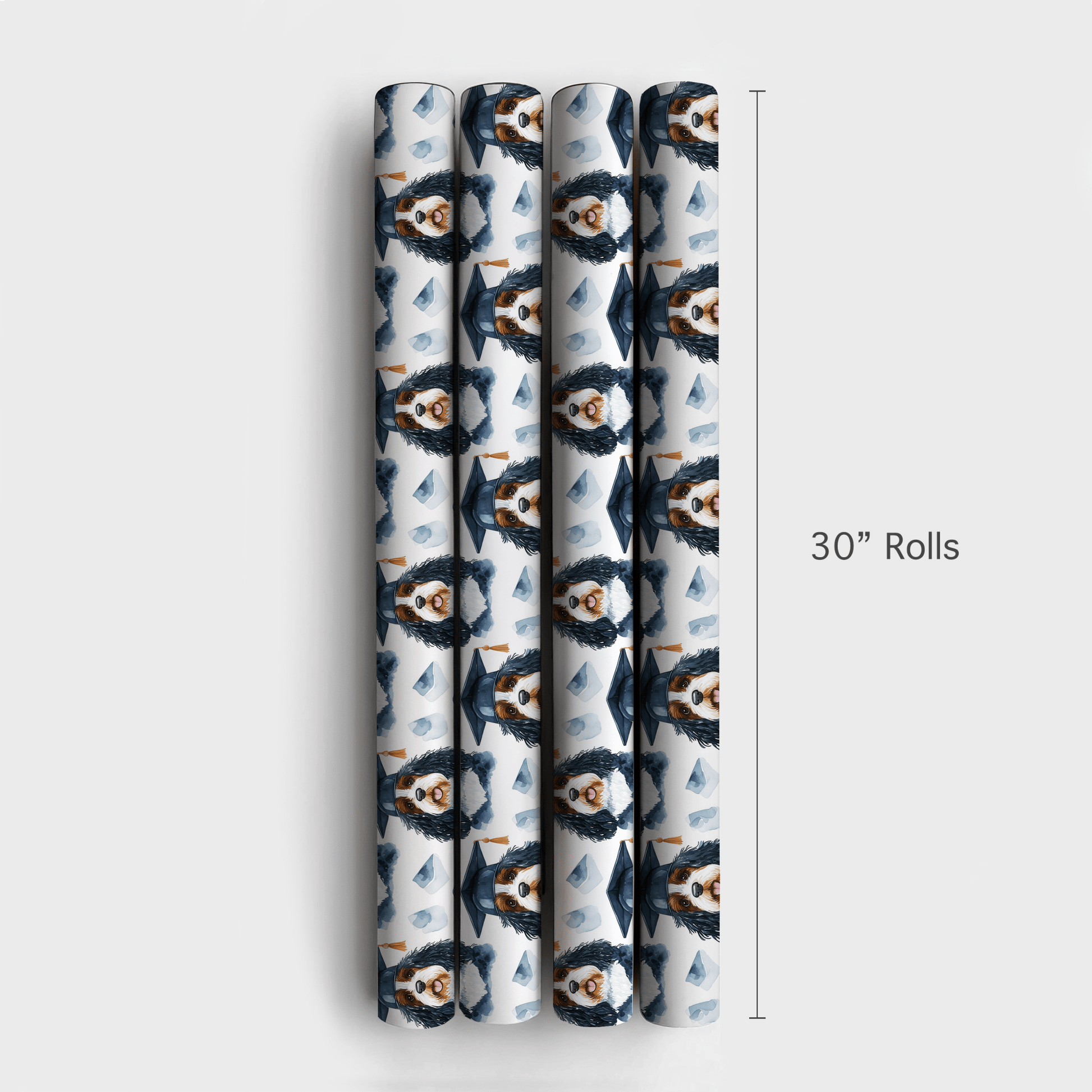 Bernedoodle Graduate - Wrapping Paper - Aspen & Arlo