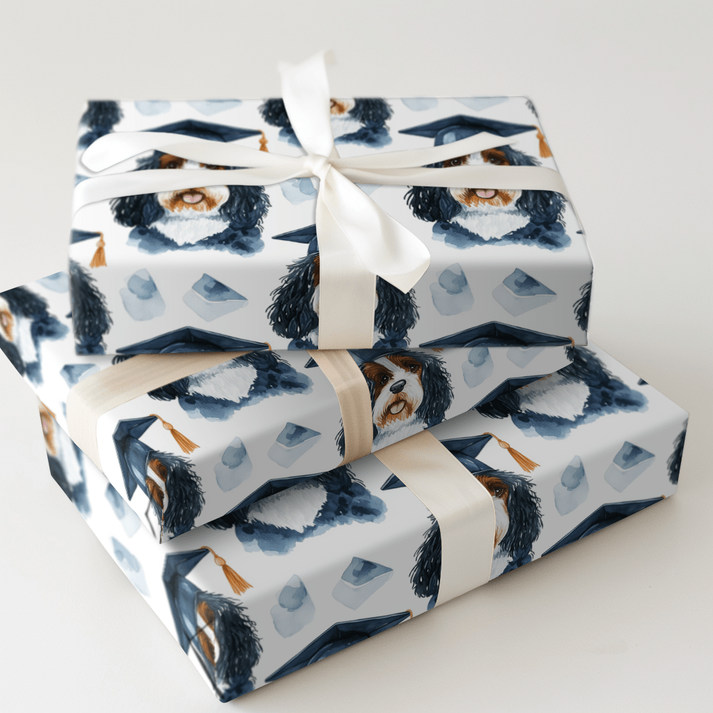 Bernedoodle Graduate - Wrapping Paper - Aspen & Arlo