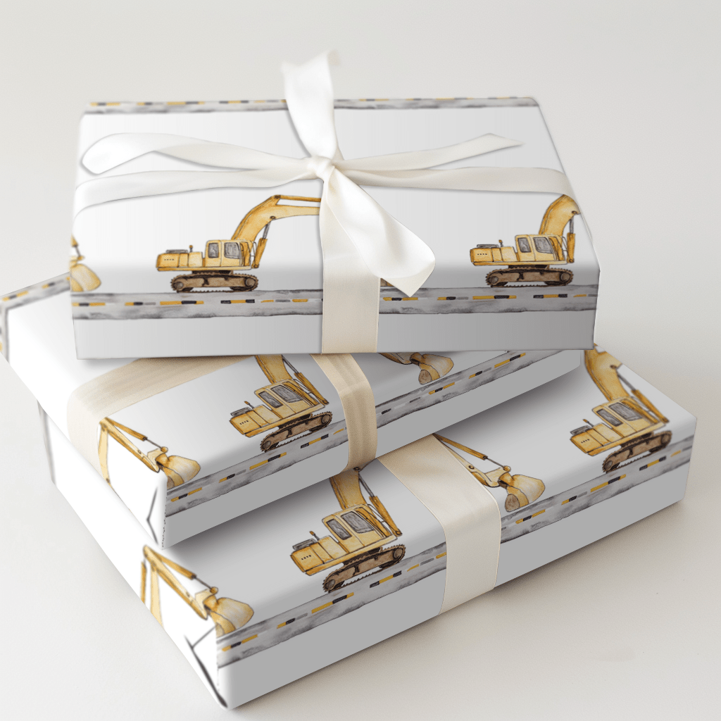 Excavator Extra - Wrapping Paper - Aspen & Arlo