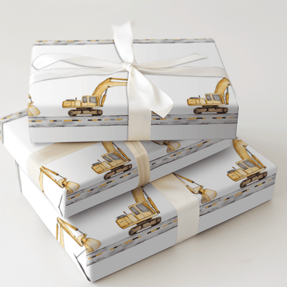 Excavator Extra - Wrapping Paper - Aspen & Arlo