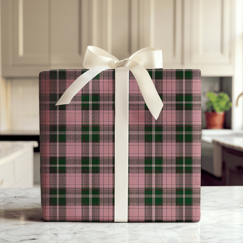 Pink Christmas Tartan - Wrapping Paper - Aspen & Arlo