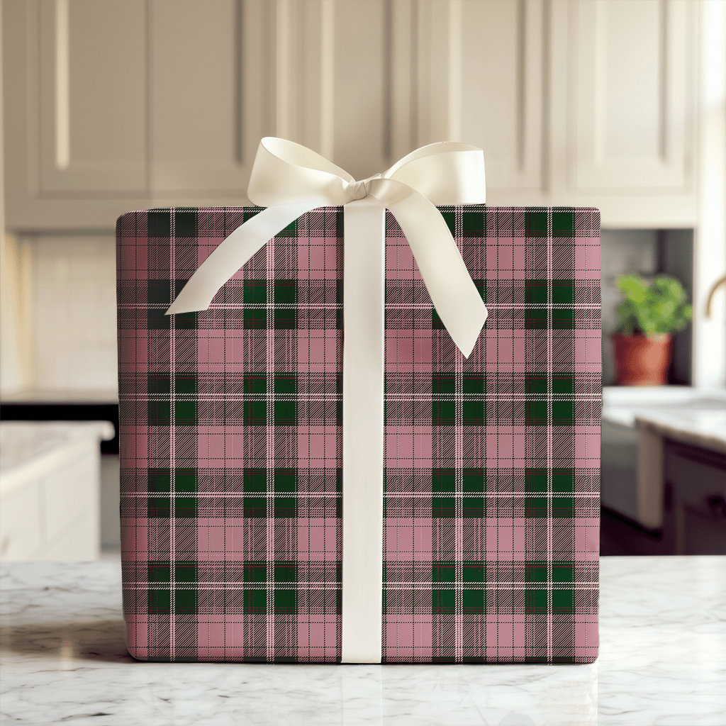 Pink Christmas Tartan - Wrapping Paper - Aspen & Arlo