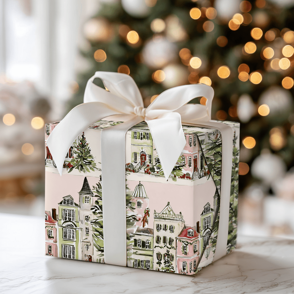 Postcard Village - Wrapping Paper - Aspen & Arlo