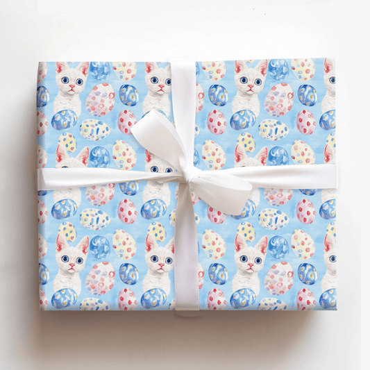 Easter Eggs with the Devon Rex - Wrapping Paper - Aspen & Arlo