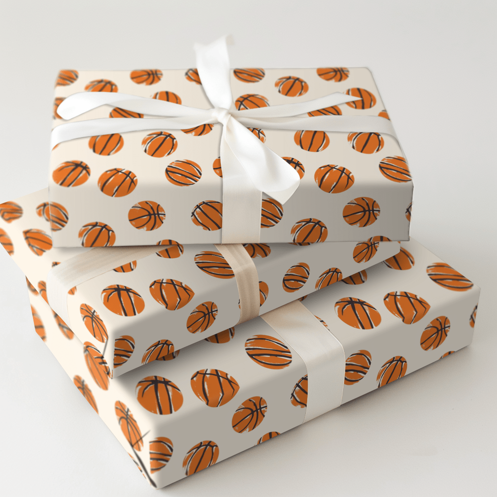 Bouncin' Basketballs - Wrapping Paper - Aspen & Arlo