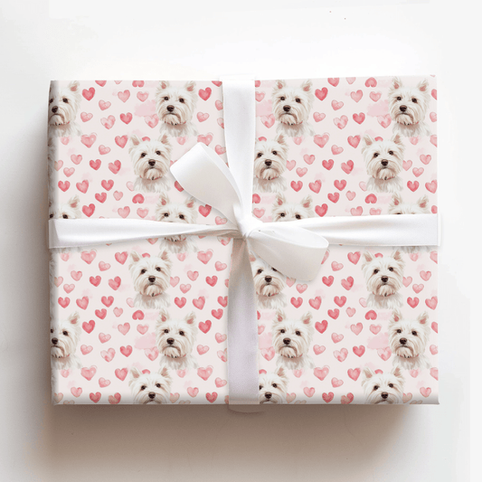 Westie Valentine - Wrapping Paper - Aspen & Arlo