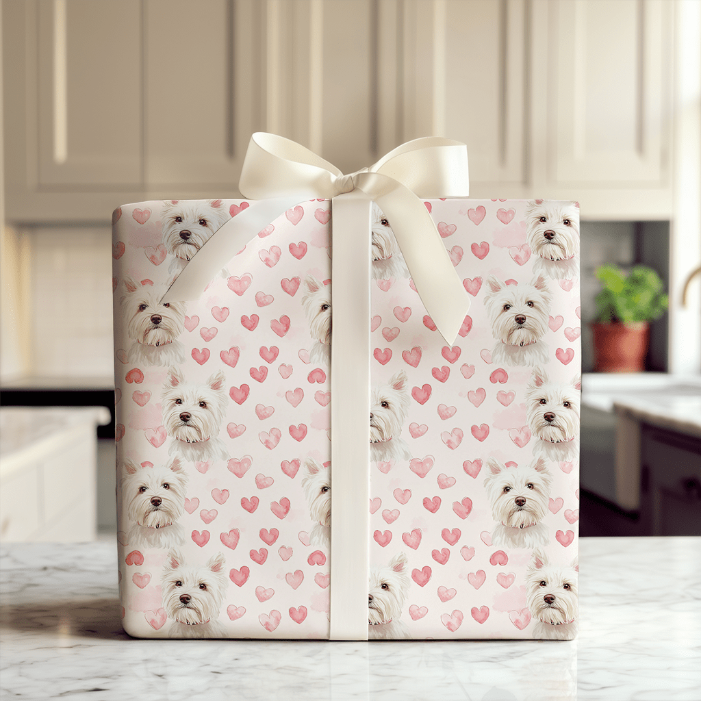 Westie Valentine - Wrapping Paper - Aspen & Arlo
